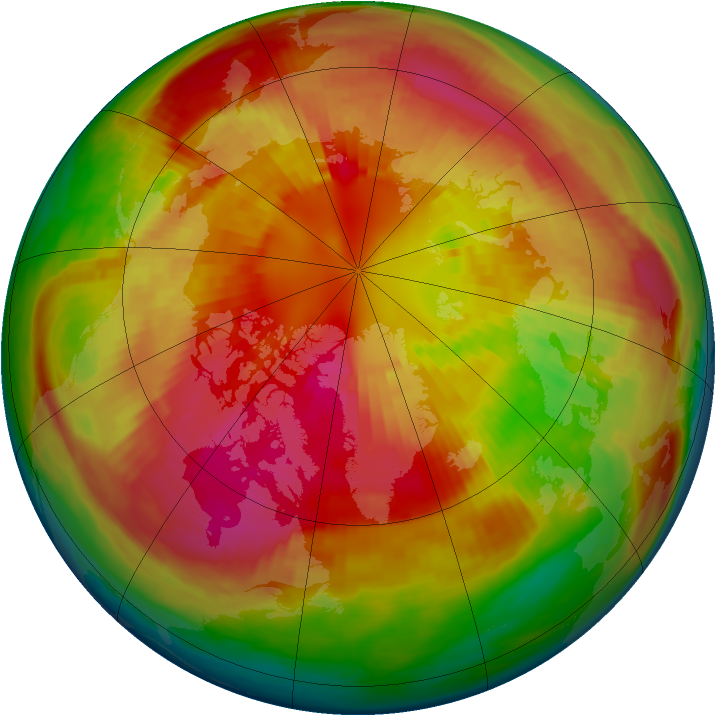Arctic ozone map for 06 March 1980